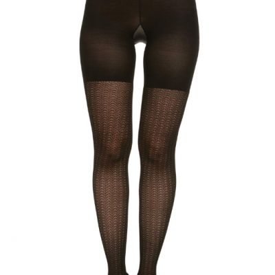 Spanx Love Your Assets Sara Blakely Black Shaping Tights textured wish bone  NWT
